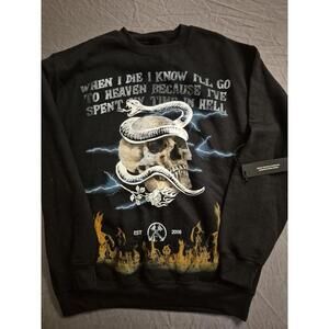 Civil Regime Medium Black Sweatshirt BNWT